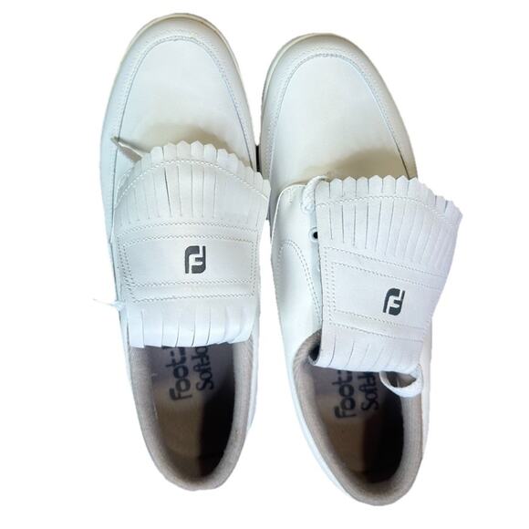 FootJoy Other - FootJoy SoftJoy‎ White Kiltie Golf Shoes Mens Size US 7 M Soft Spike Style 53884